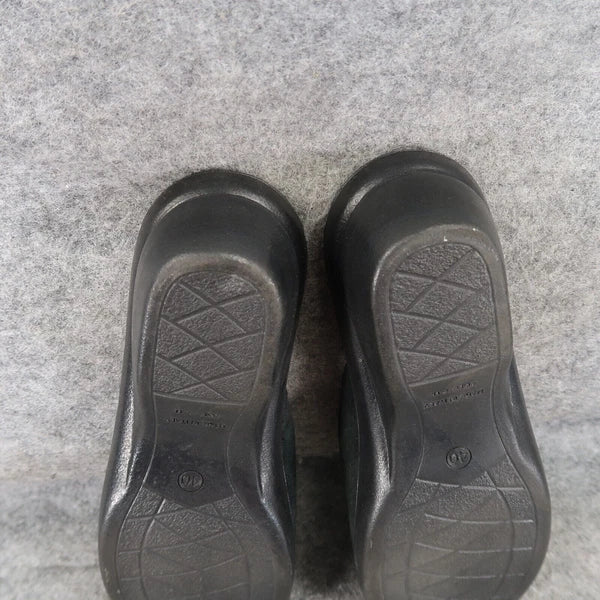 Spring Step Shoe Women 9 Sandal Flexus Wedge Slide Leather Comfort Fashion Black