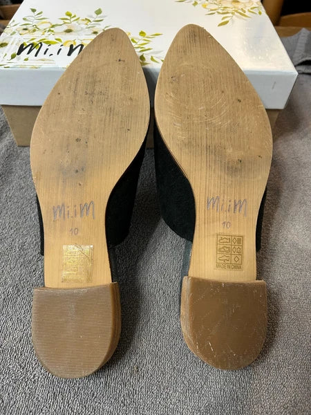 Mimi Mule slides black and grey size 10