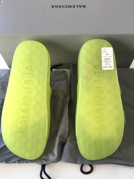 New Balenciaga Women's Mallorca Transparent Dual-Buckle Slide Sandal US 8/Eur 38