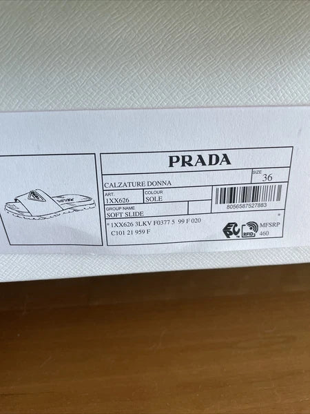 Prada Logo Rubber Pool Platform Slide Sandals - Yellow IT 36 / US 6 (Women’s)