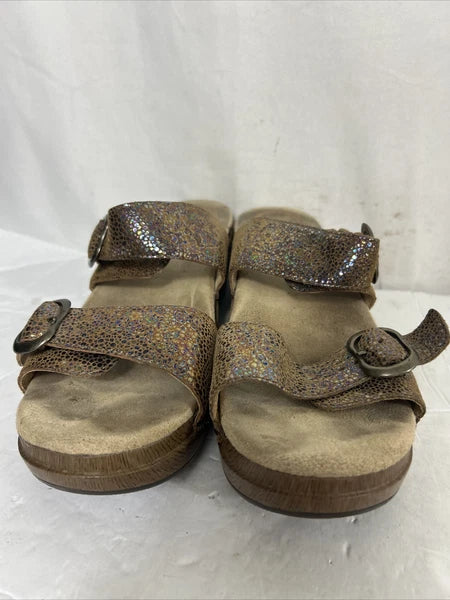 Dansko Sophie Iridescent Double Strap Clog Slide Sandals Sz 41 US Size 10.5 - 11