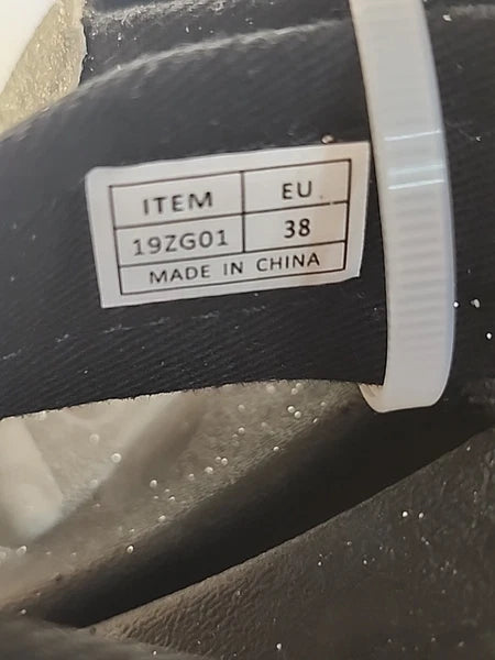 NEW! VIONICA STYLE sz 8 (38) ORTHO SILVER SPARKLE ON BLACK THONG SANDALS  SLIDES