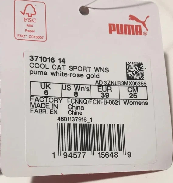 PUMA  Women's  Slides Sandals White Gold Casual Fashion  Womens Size 8 Retro