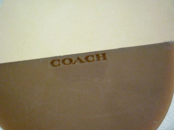 Coach Issa Black Leather Slides Sandal Shoes Women's UK 6 RRP £195 New US 8