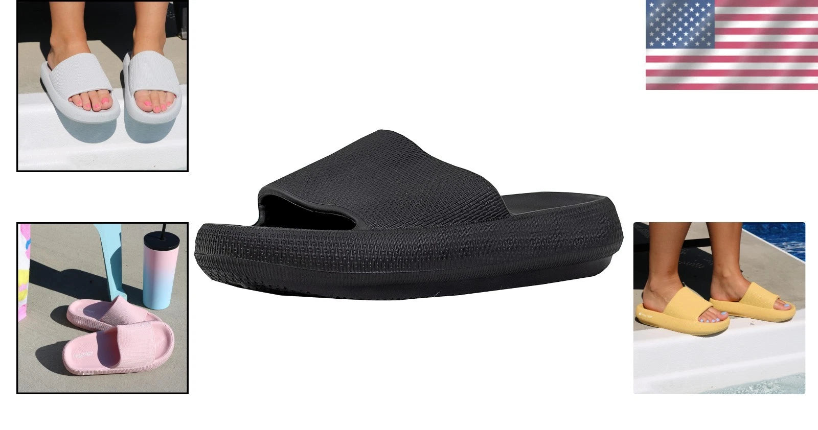 Women's Squisheez Comfort Pool Slides - Fashion Meets Ultimate Comfort