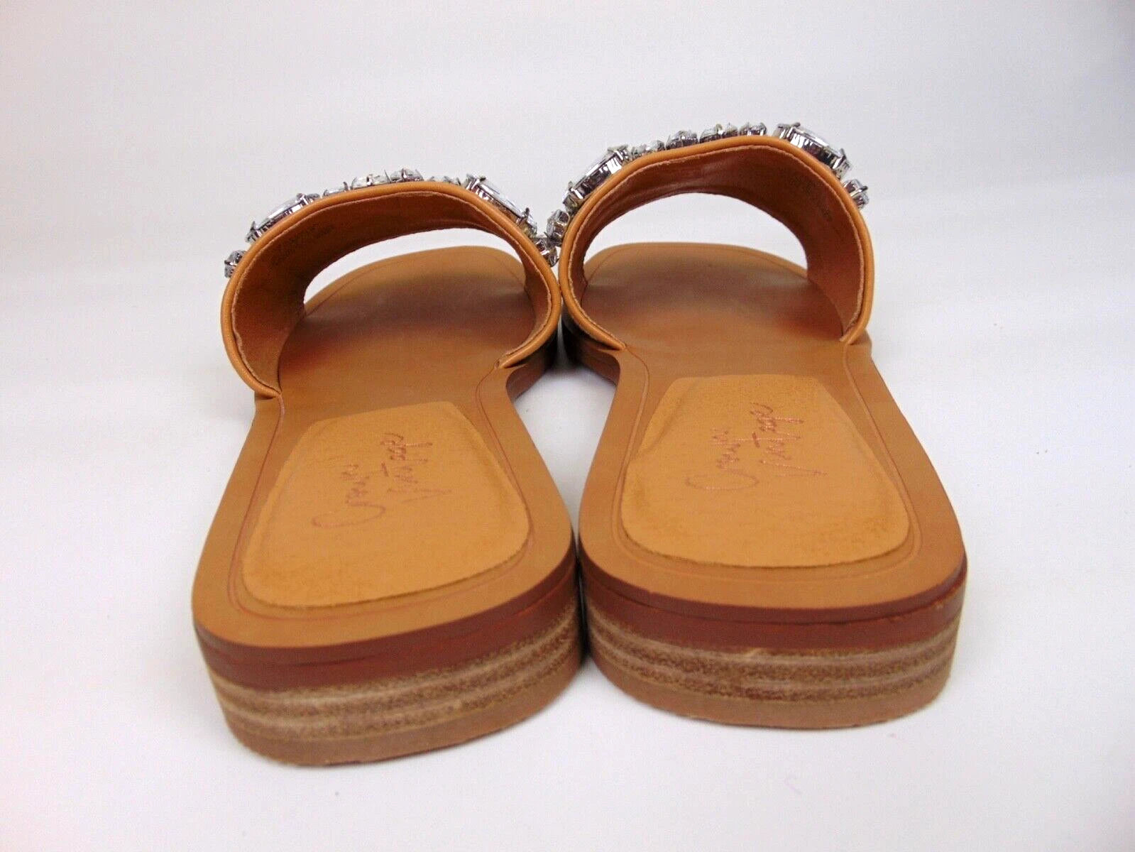 NEW! Crown Vintage Selmira Slide Casual Fashion Sandals Size 7.5 Natural/Toasted