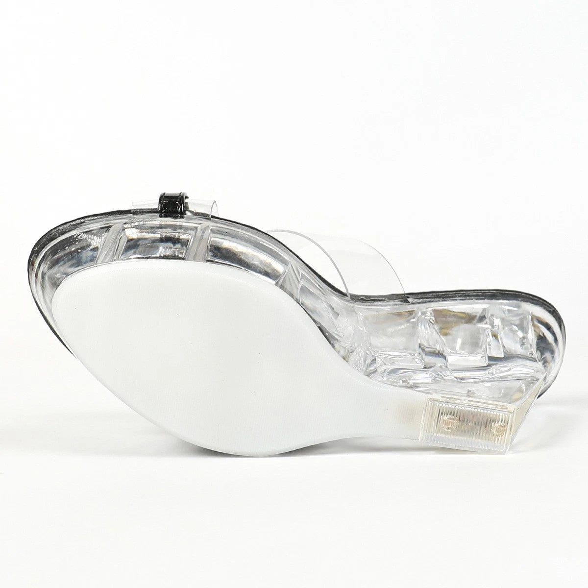 Women's Clear Crystal Platform High Wedge Sandals Mules Slides Shoes Party 2025