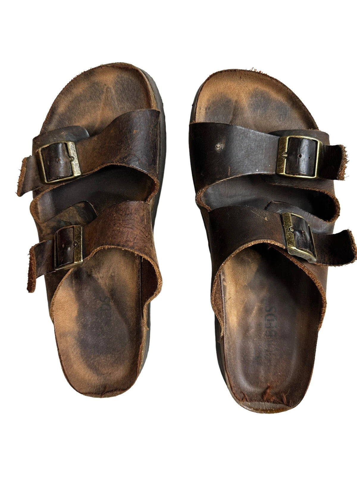 Used Women’s Size 8 Leather Slide Sandals Style Comfort Shoes