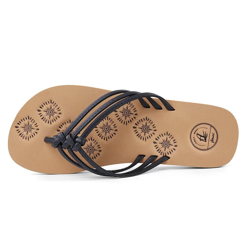 Summer Beach Non-slip Flip Flops Women Fashion Sandals Soft Floral Flat Shoes
