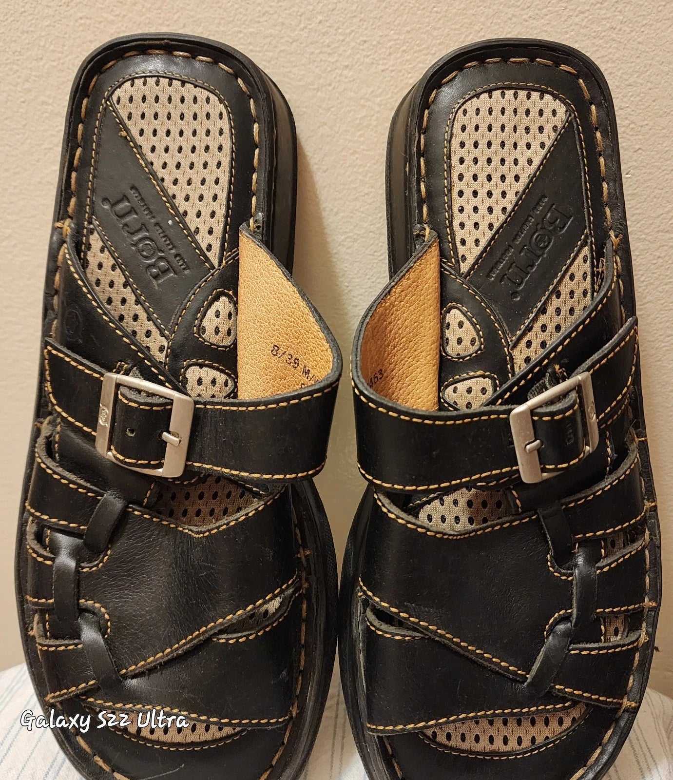 Vintage Y2K Born Sandals Womens Sz 8 Style B3463 Unisex Chunky Black