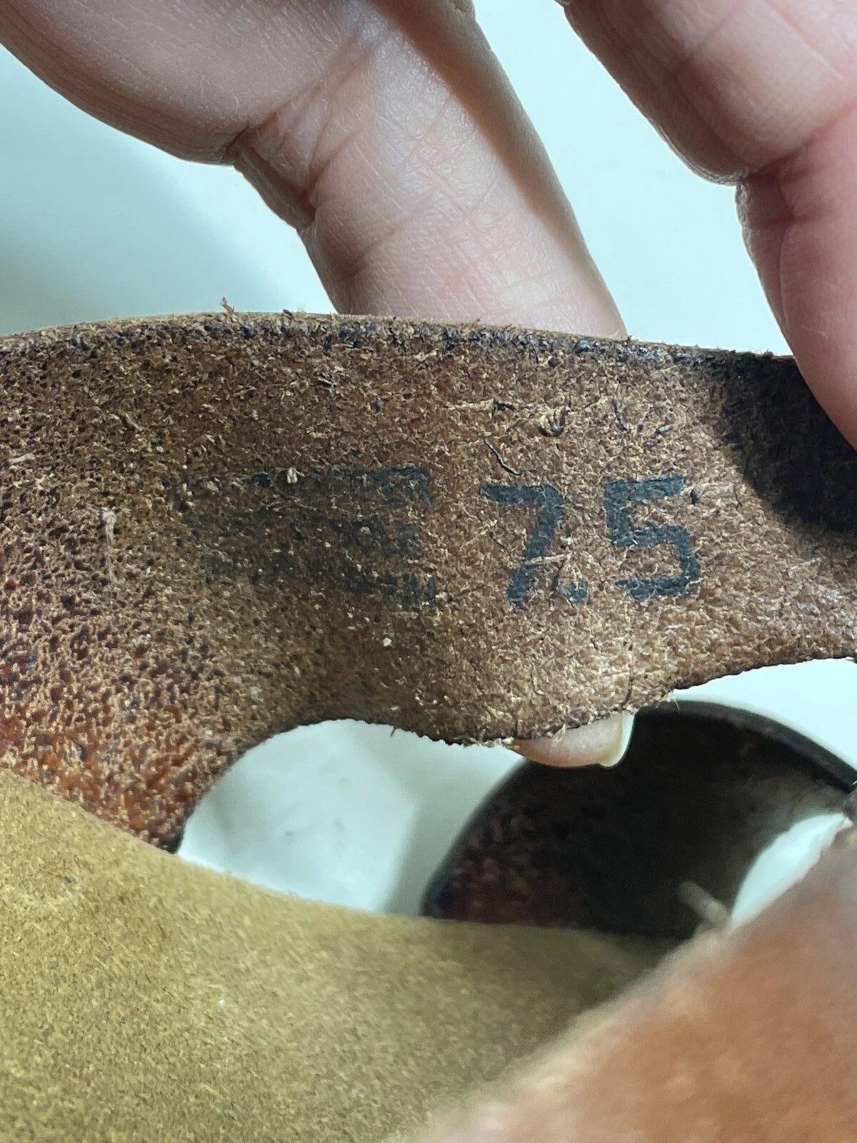 Yokono Women's Ochre Leather Cork Wedge Slide Sandals Size 7.5 Made in Spain