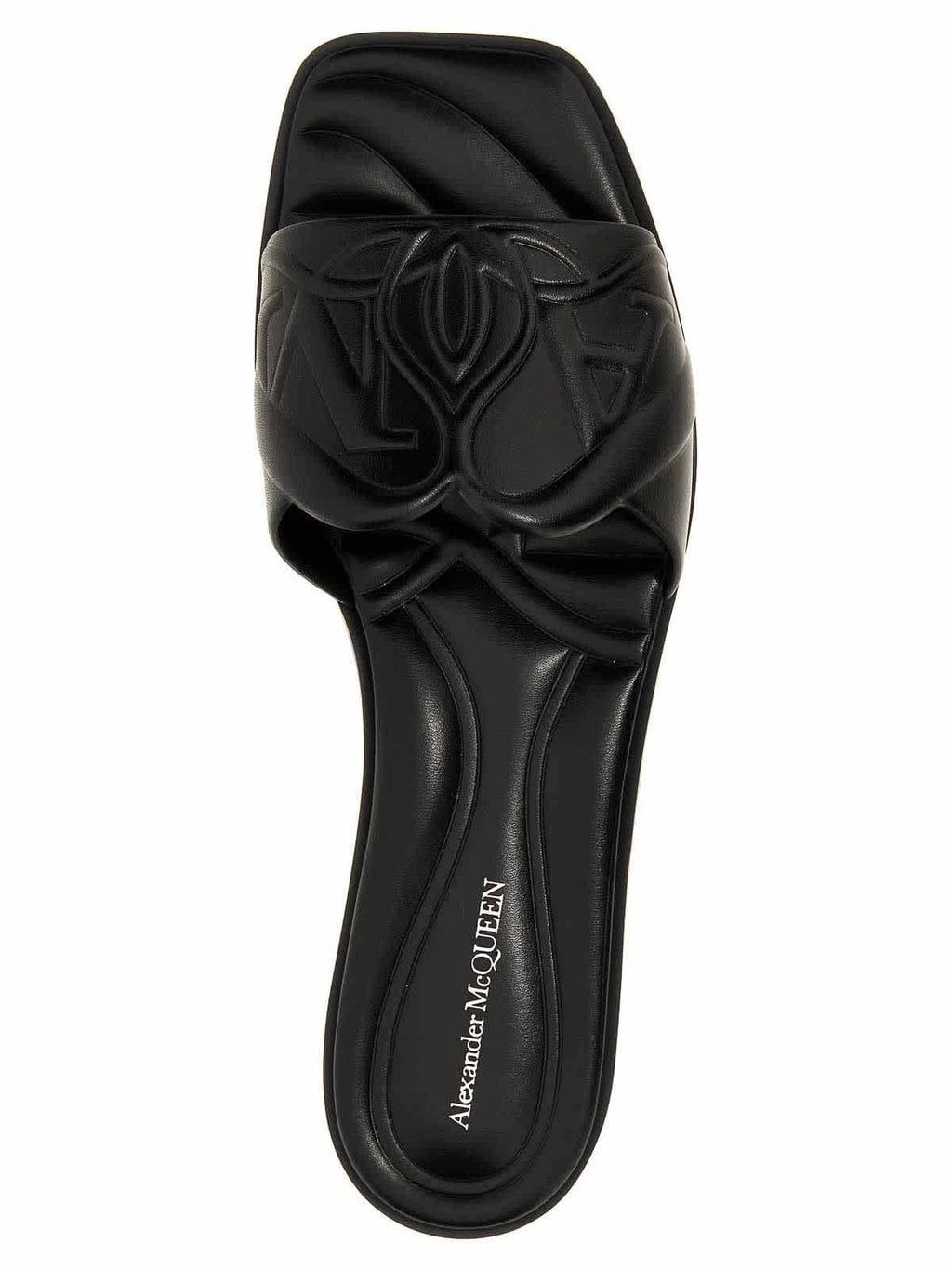 Alexander Mcqueen The Seal Embossed Slip-On Slides