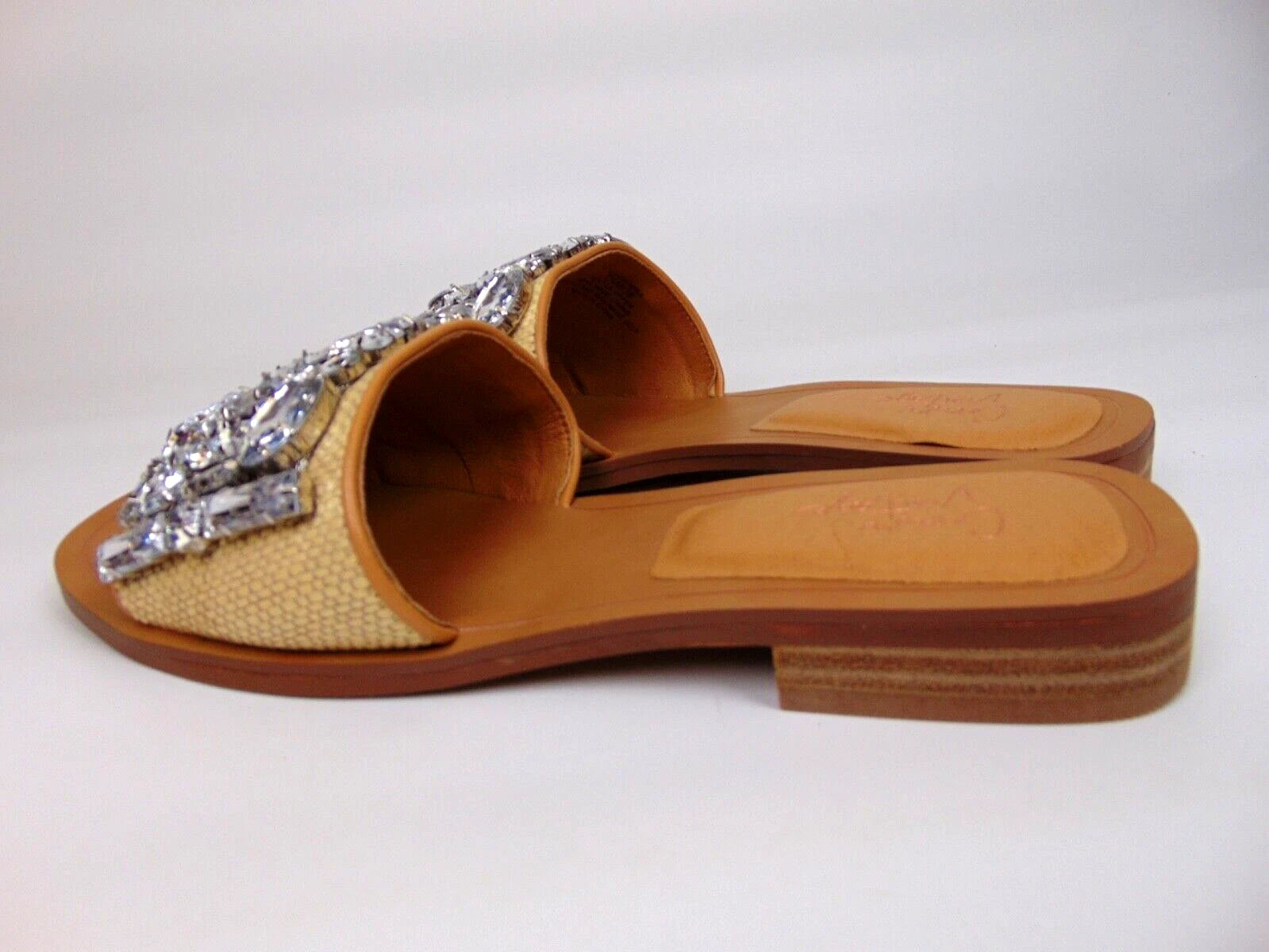 NEW! Crown Vintage Selmira Slide Casual Fashion Sandals Size 7.5 Natural/Toasted