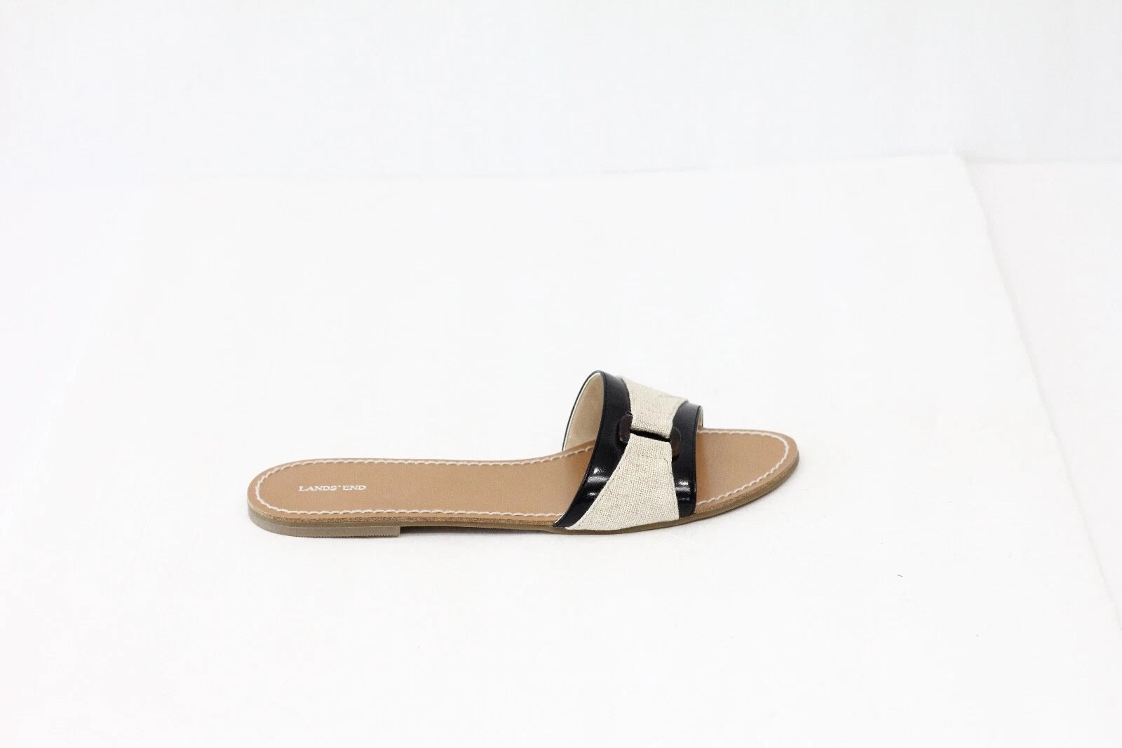 Lands' End Sandals Women Flat Slides New sz 9 Beach Casual Slip on Classic style
