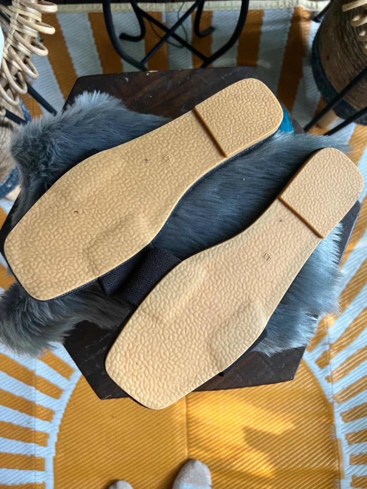 Womens Fashion Flat Slide Sandals - Soft Fabric Upper, Slip-on, Open Toe