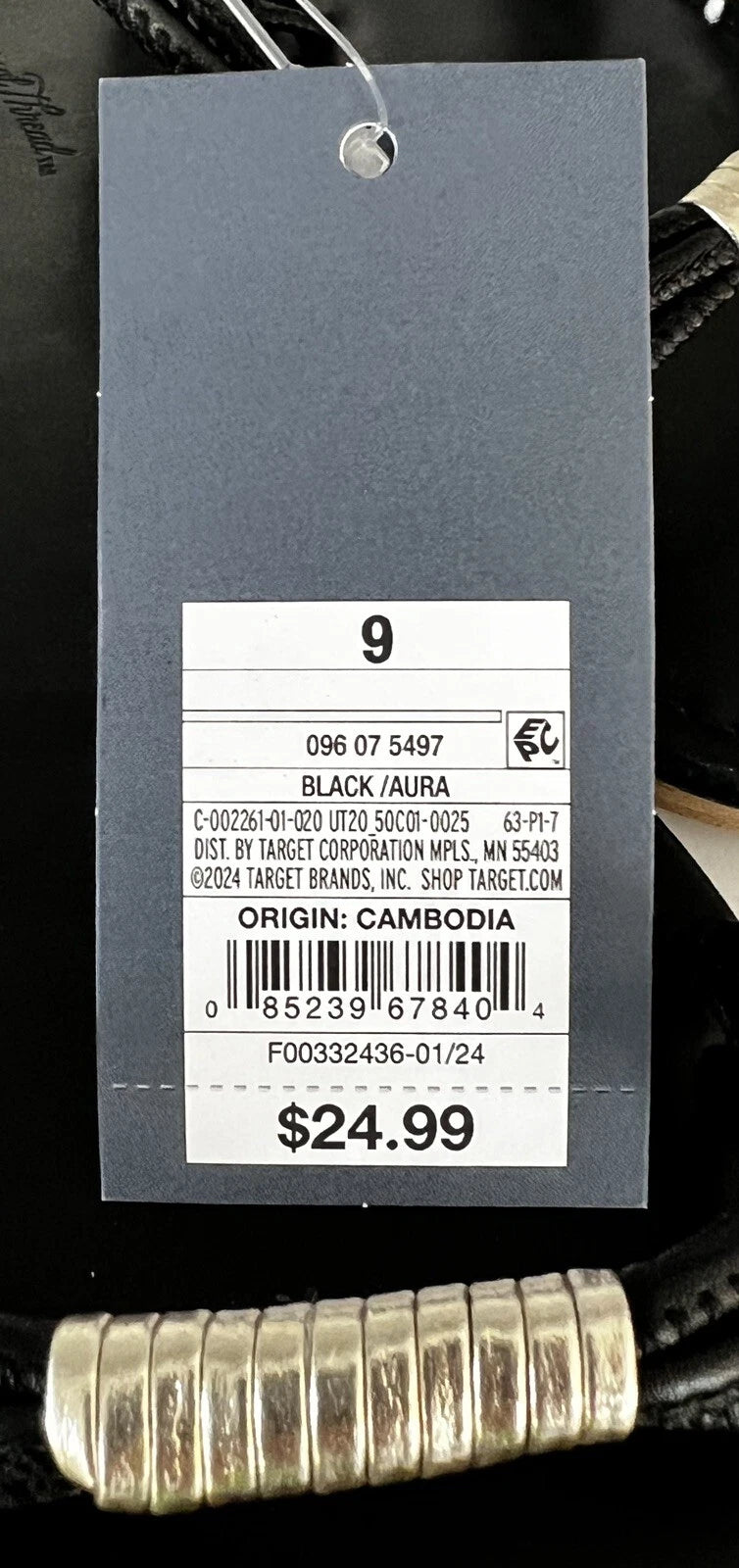 Universal Thread Women's Black Aura Slide Slides Sandals Size: 9M NWT $24.99