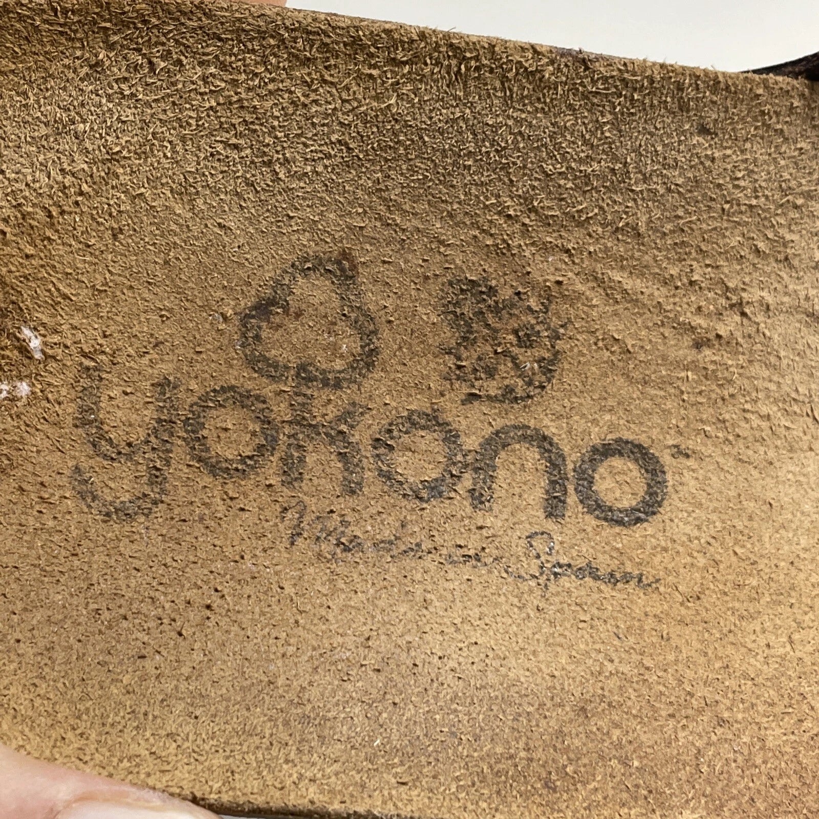 Yokono Women's Ochre Leather Cork Wedge Slide Sandals Size 7.5 Made in Spain