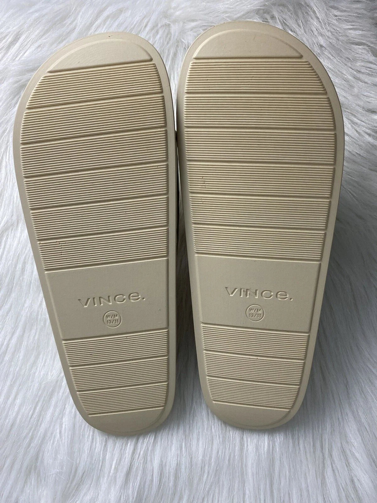 Vince Women's Sz 13 Watley Ivory Slip On Slide Sandals Shoes New