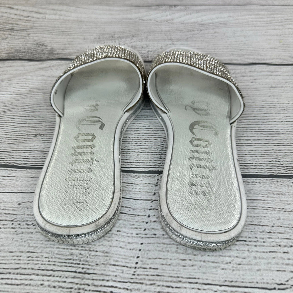 Juicy Couture Slides Women Size 9 Slip On Sandals Jeweled / Rhinestones