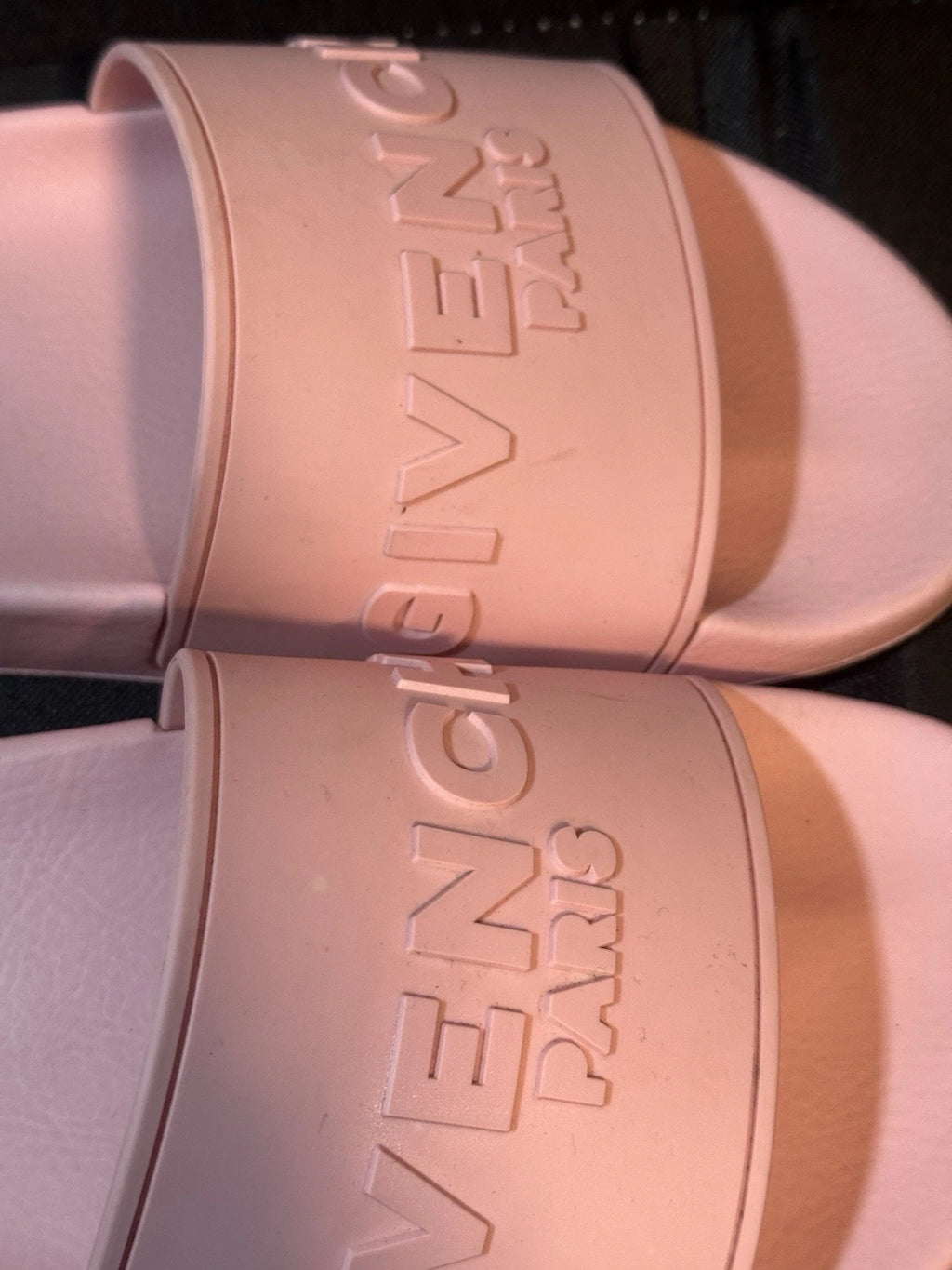 Givenchy Pink Platform Rubber Pink Logo Slide On Pool Sandal Flip Flop Flat 41