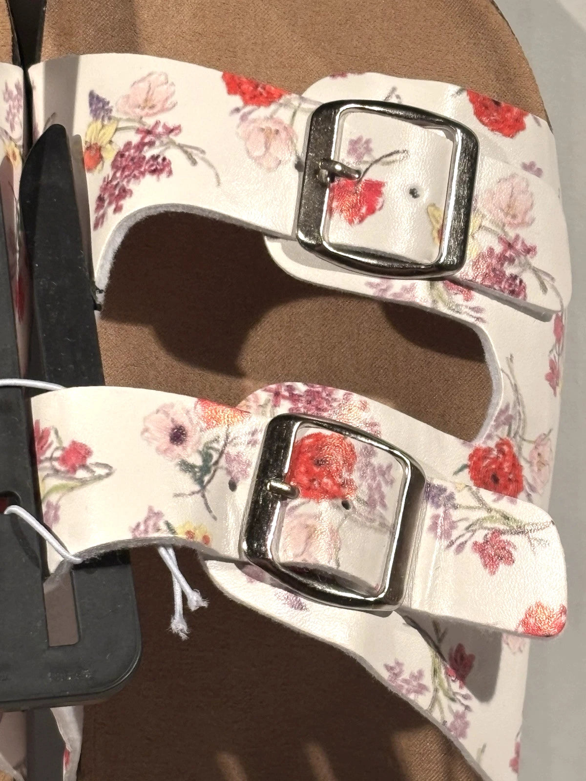 Sandals Floral Womens Just Be Buckle Cork Style Bottoms Non Slip NEW With Tags