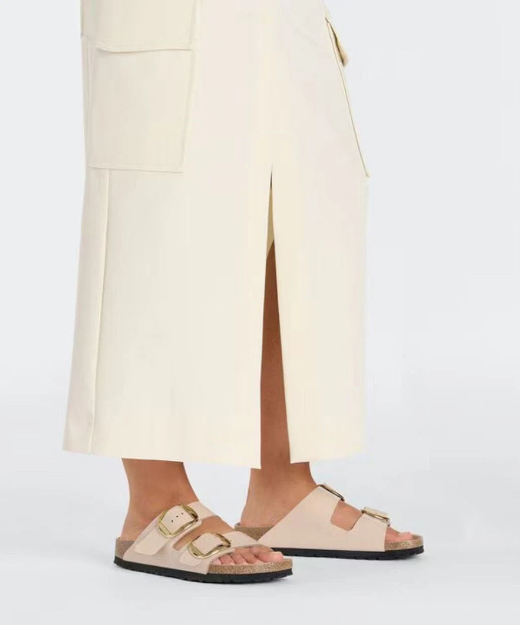 Birkenstock Arizona Big Buckle Patent Leather Narrow Sandals High Shine Beige 5