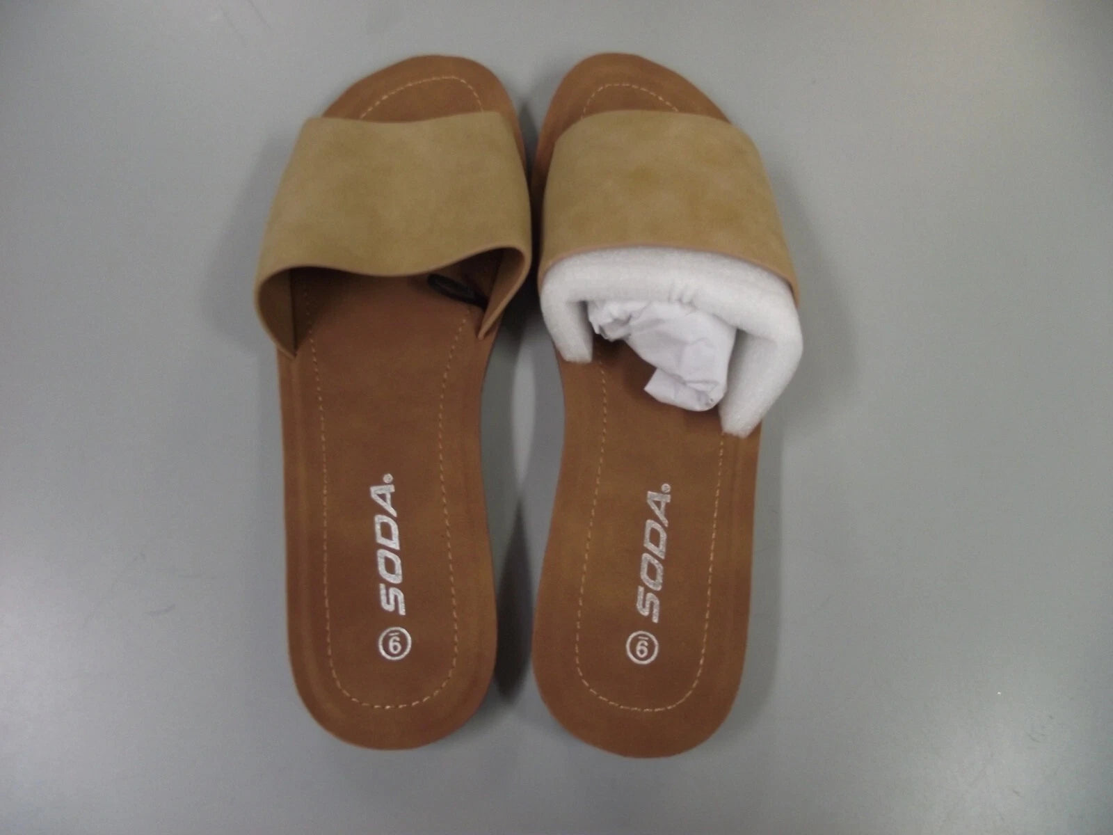 Women's Tan Sandals- Slides BY Soda ~Size 9~NWNB!