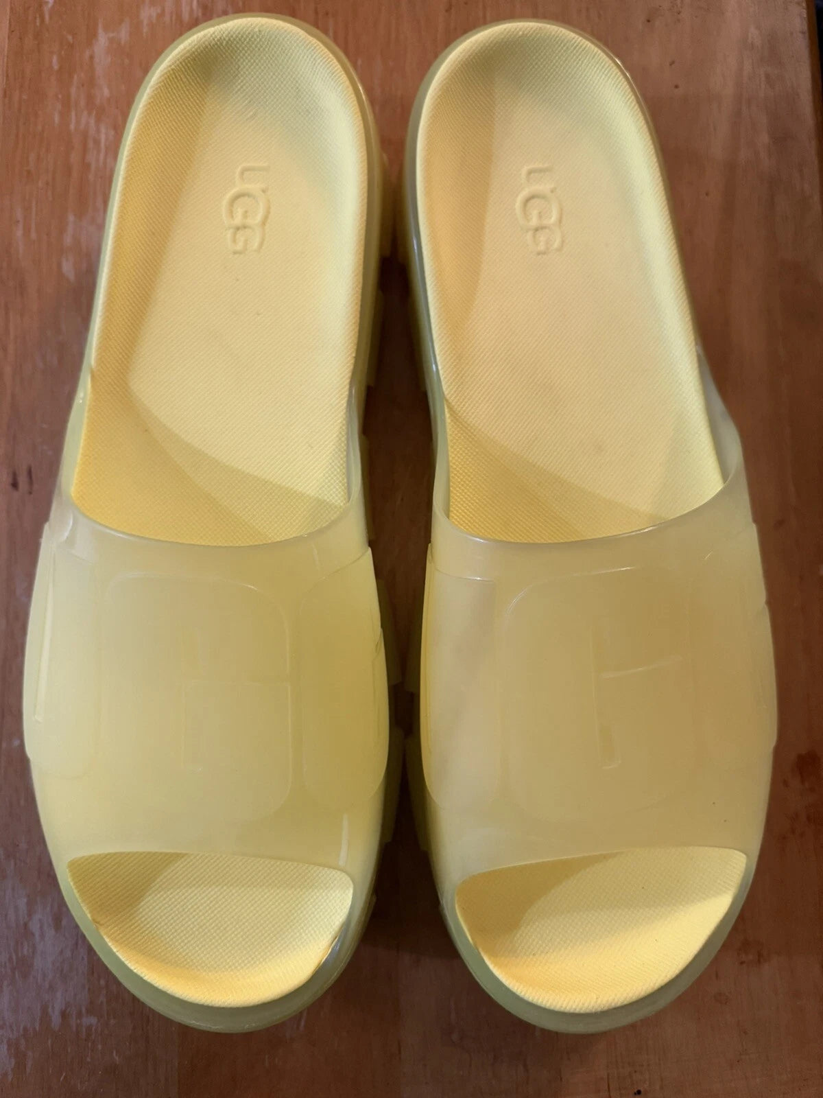 Womens UGG Jella Clear Yellow Slides 1136763 New Sz 12