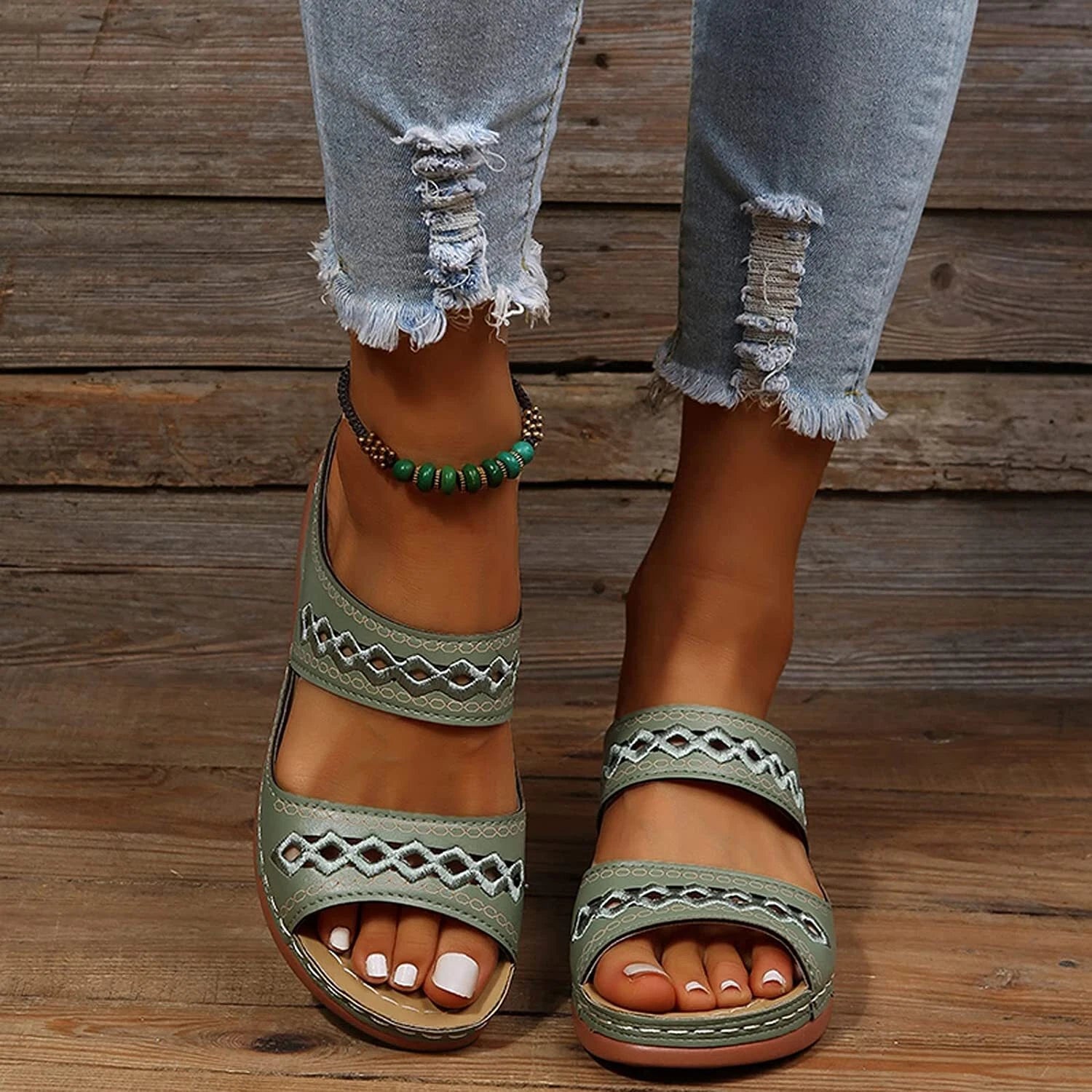 Sandals for Women Dressy Summer Fashion Orthotic Slides Ladies  Athletic Sandals