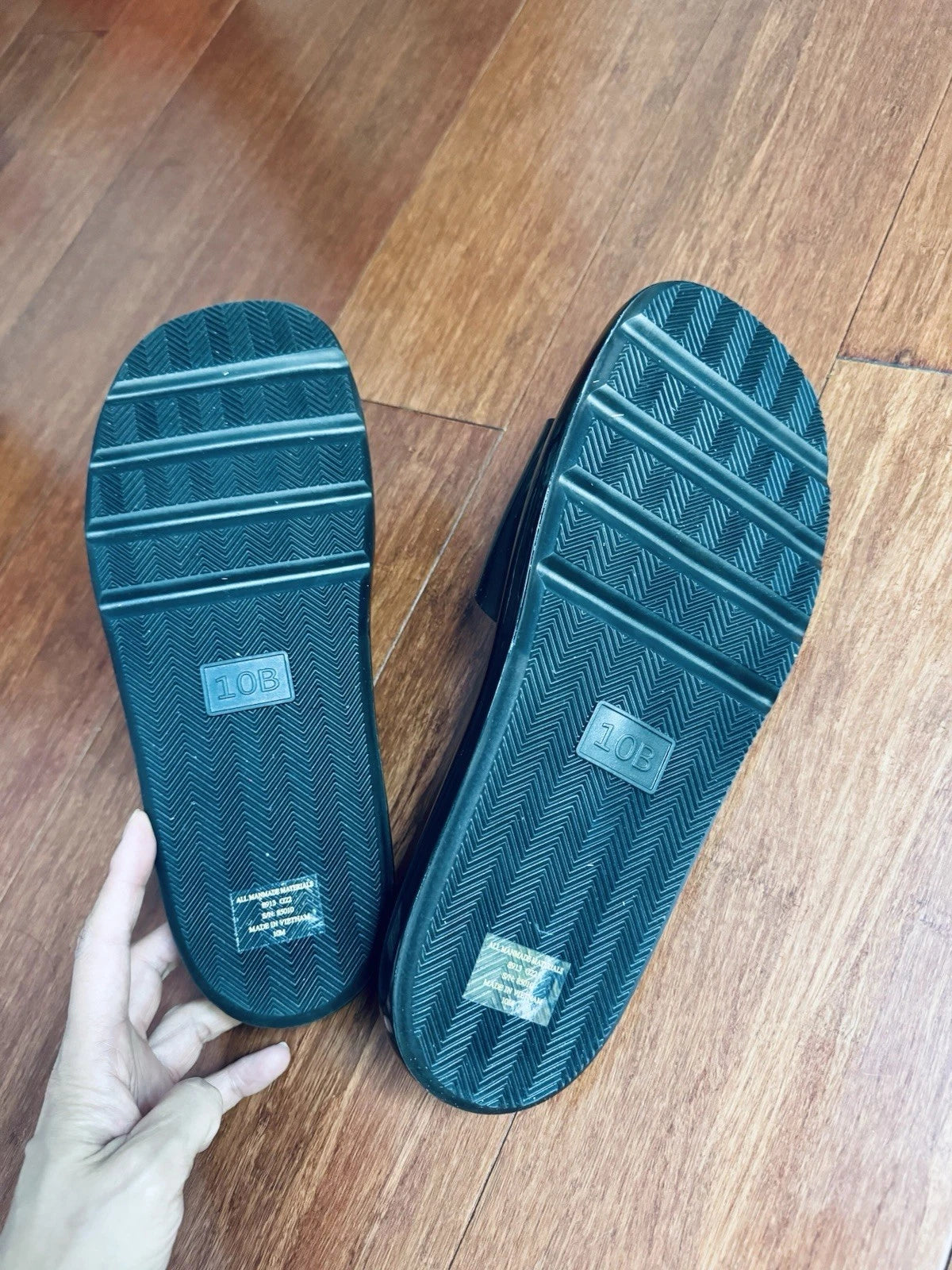 Tory Burch Bubble Jelly Slide Sandal With Logo  Black Sz 10