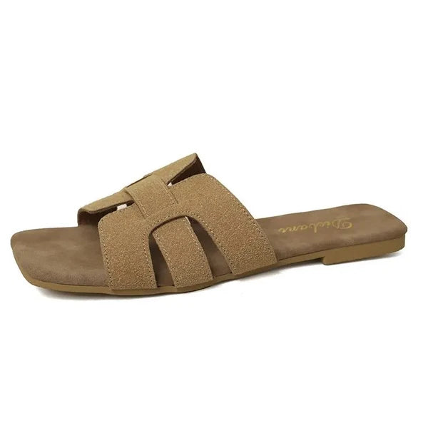 Summer New Flat Bottom Non-slip Outdoor Open Toe Beach Sexy Fashion Slides Shoes