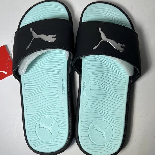 Women’s Puma Slides Cool Cat 2.0 Aqua Blue Size 10