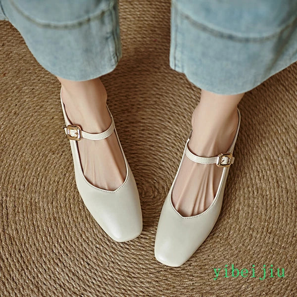 Women's Square Toe Mules Slides Low Heel Sandal Slingbacks Casual Shoes Office