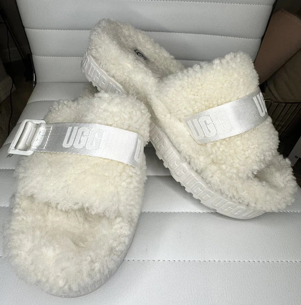 UGG FLUFFITA Cream WOMEN'S SANDALS STYLE # 1113475 US SIZE 9