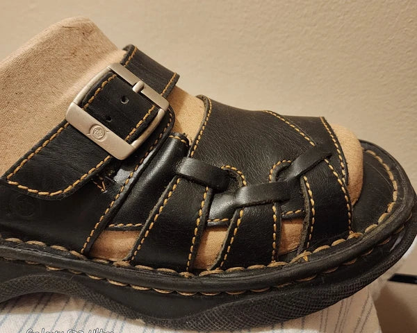 Vintage Y2K Born Sandals Womens Sz 8 Style B3463 Unisex Chunky Black