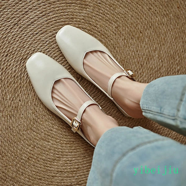 Women's Square Toe Mules Slides Low Heel Sandal Slingbacks Casual Shoes Office