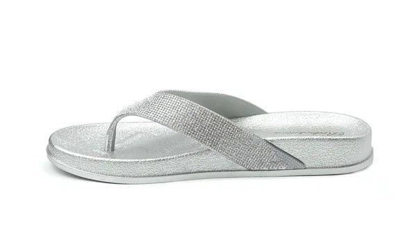 NEW Women's Fashion Glitter Thong Flip Flop Rhinestone Sandals Soft Rubber Sole