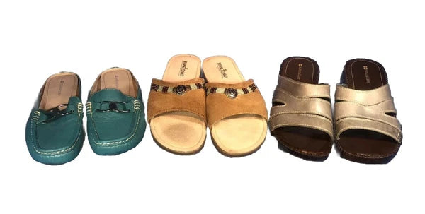 Women’s Sandals Lot Of Three pair (3) Quality Style Comfort - Excellent Preowned