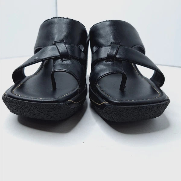 Vintage Fashion Bug Chunky Sandals Y2K Square Toe 7 Platform Wedge Grunge Vegan