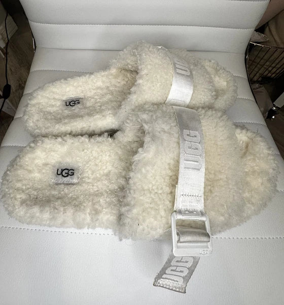 UGG FLUFFITA Cream WOMEN'S SANDALS STYLE # 1113475 US SIZE 9