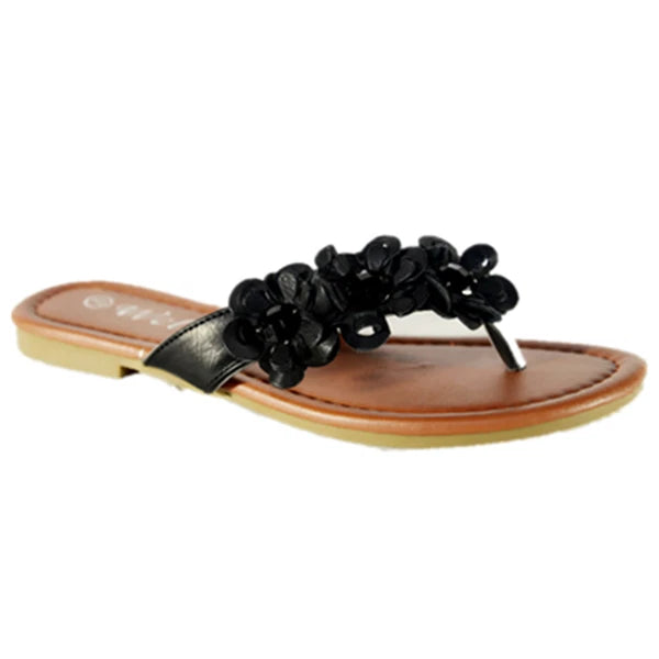 New Womens Flip Flops Cute Style Thongs Flower Flats  Sandals #90