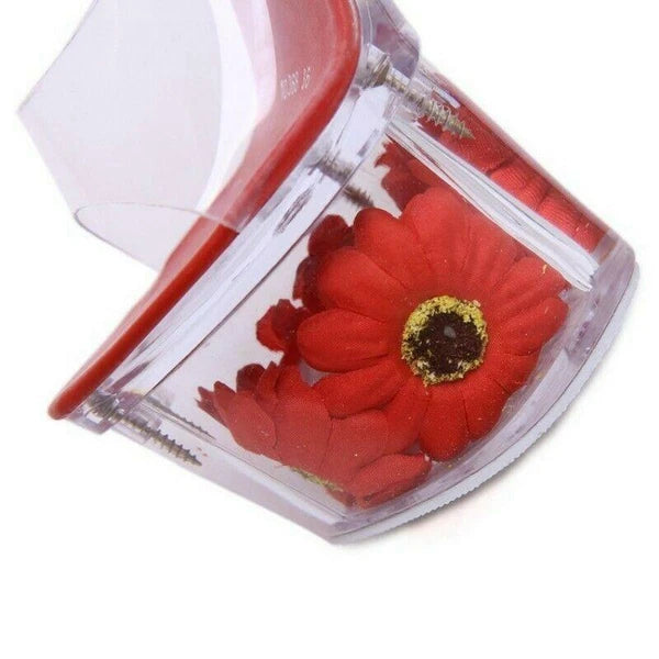 Women's Clear Transparent Flower Slipper Mules Slides Platform High Heel Sandals