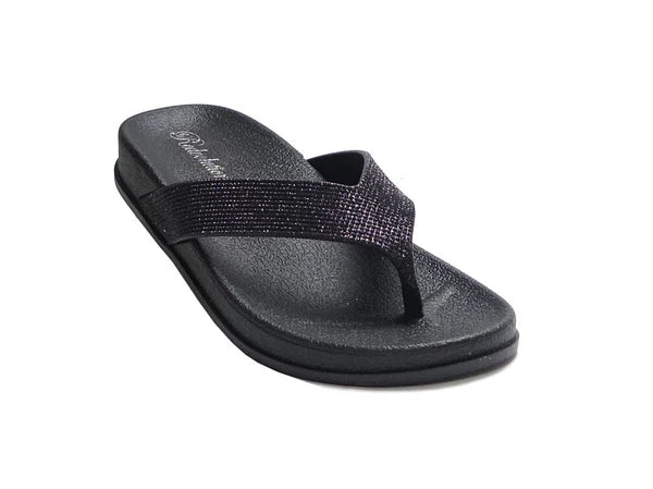 NEW Women's Fashion Glitter Thong Flip Flop Rhinestone Sandals Soft Rubber Sole