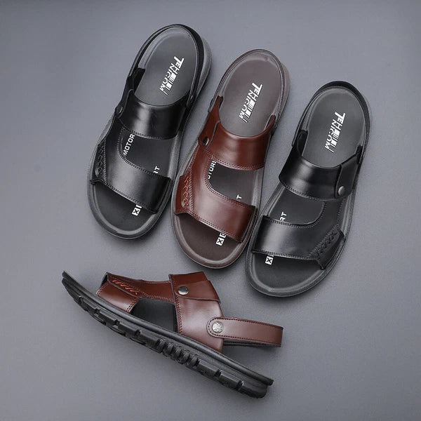 Mens Open Toe Sandals Slingback Slippers Summer Flat Beach Casual Fashion Shoes